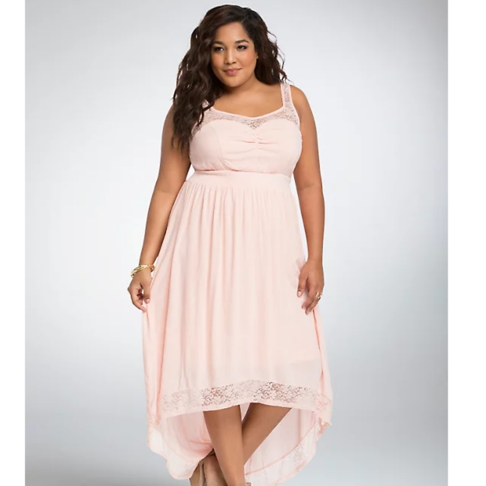 Torrid Lace Gauze Hi-Lo Maxi Dress Size 2